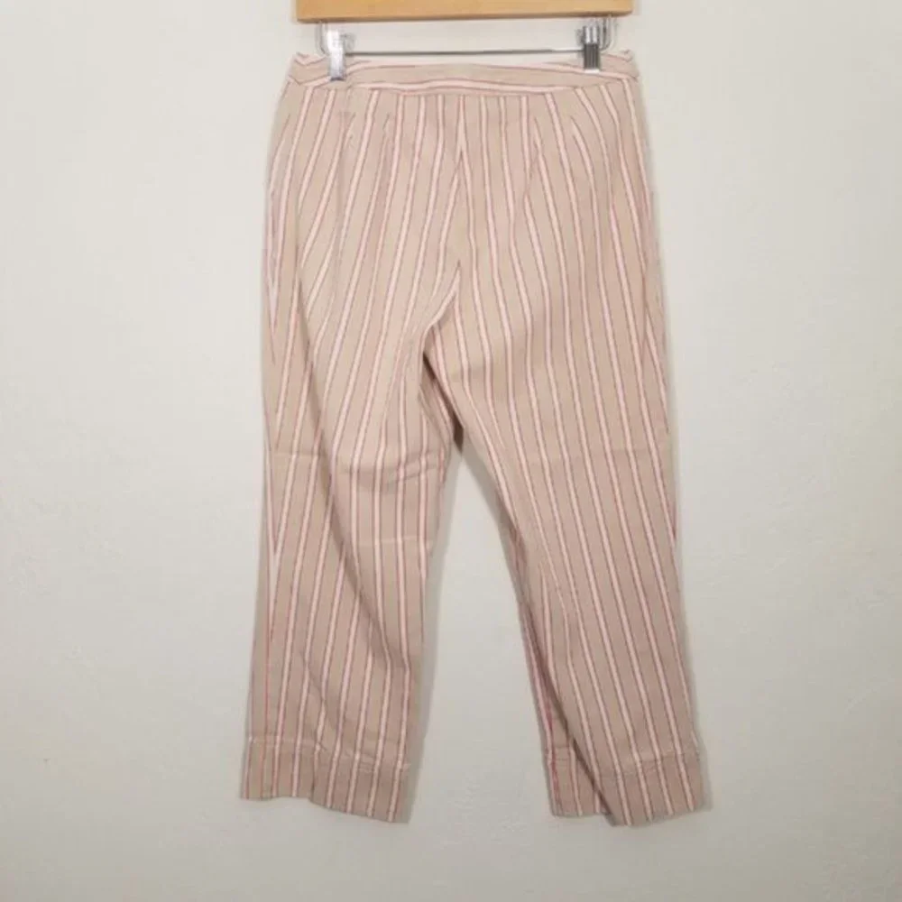 LOFT Petites Stripes Capri Pants Size 8P - Picture 3 of 4